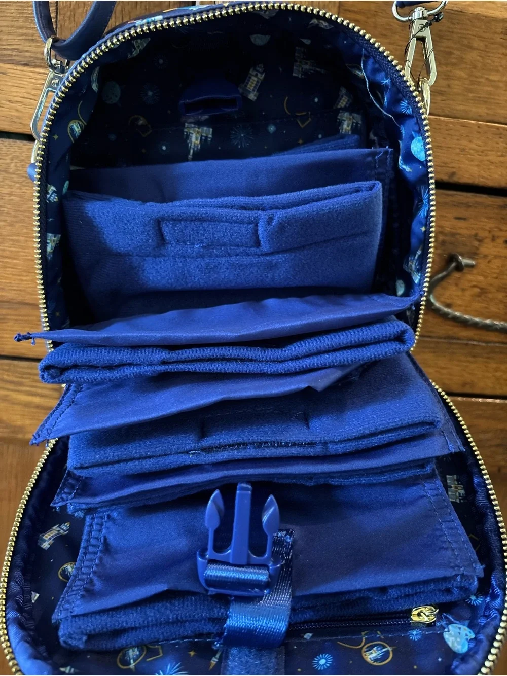 Loungefly Blue Floral Character Crossbody Bag